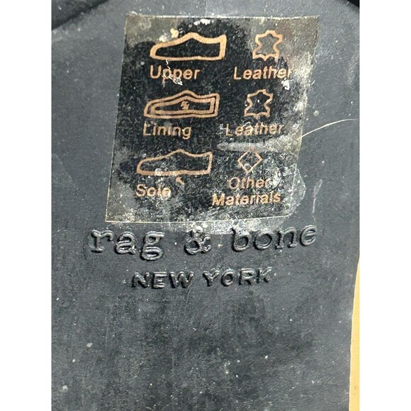 Rag & Bone Women Boot Size 38.5 US 8.5 Brown Leather Block Heel Lug Sole Pull On - Picture 14 of 16